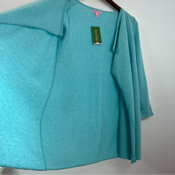 Lilly Pulitzer Oleander Cashmere Cardigan Sweater in Heathered Shorely B… - Picture 4 of 9